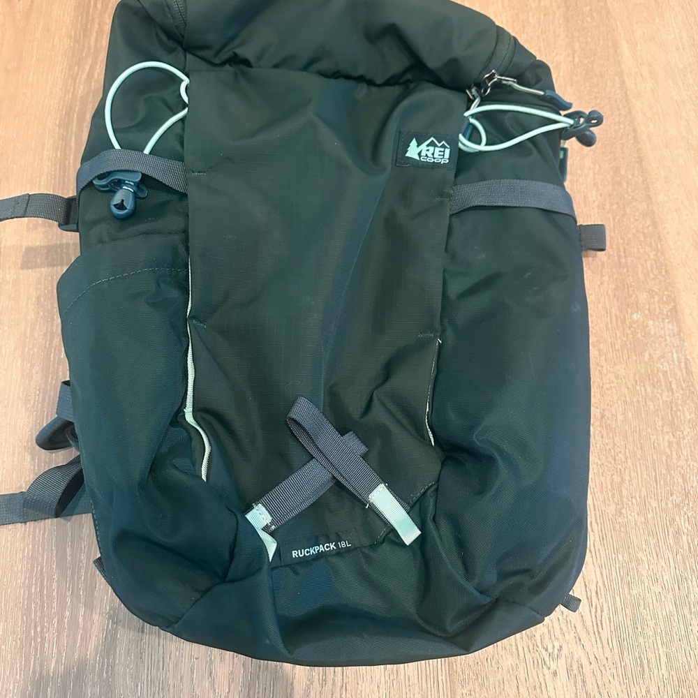 REI Dark Green Backpack with Gray Accents